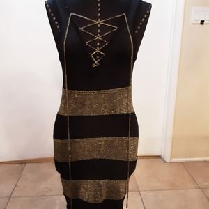 Black & Gold Sparkly Dress